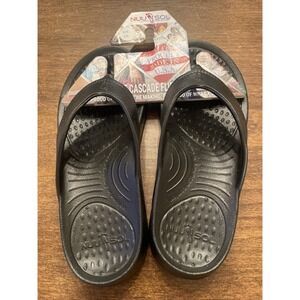NUUSOL Cascade Women's Flip Flop Eclipse Black W 6 Child 4 USA Made New